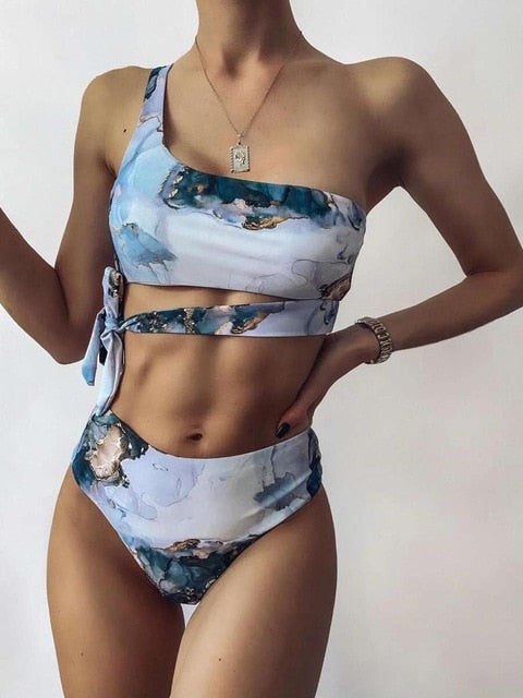 Push Up Marble Swimsuit