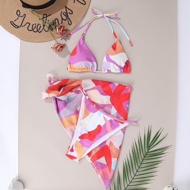 3pc Tie Dye Bikini Set
