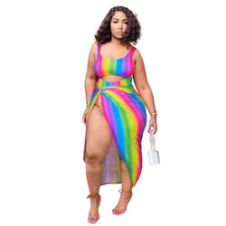 Tie Dye Plus Size Swimsuit