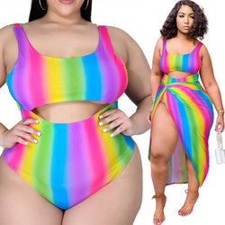 Tie Dye Plus Size Swimsuit