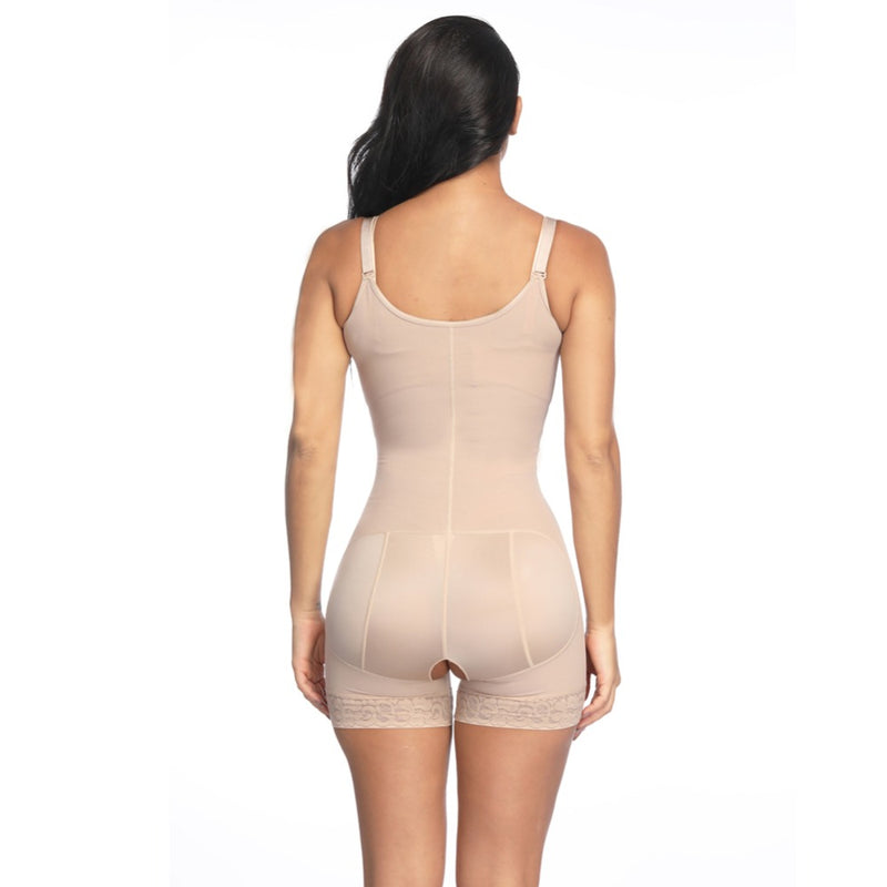 Clip and Zip Waist Lace Slimming Shaper - Pretty Figures